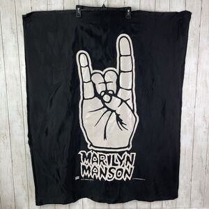 MARILYN MANSON 1997 BANNER Wall Hanging 37x45 - Vintage